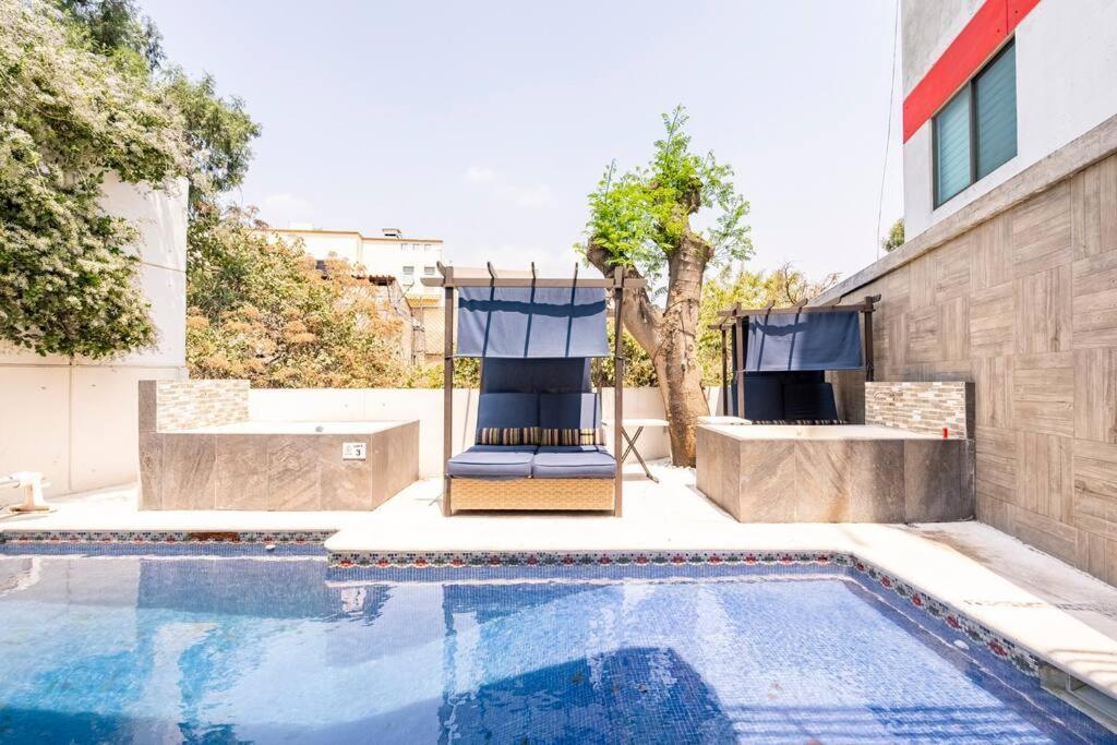 Ferienwohnung Loft Arte Y Diseno, Terraza, Asador, 3 Pantallas "Cuernavaca Somos El Unico Airbn Que Te Ofrece 2 Exclusivos Jacuzzis Profesionales Con Agua Caliente Y Sistema De Hidromasaje, Tipo Spa" Fraccionamiento Vigilancia 24 Horas Exterior foto